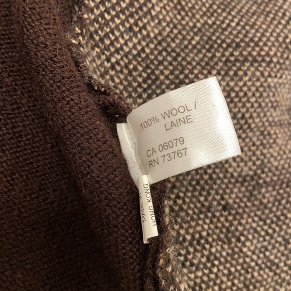 Wool Brown Plaid Vest - Picture 6 of 6